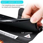 Leather Wallet Book Case Cover with Strap For Samsung Galaxy S6 SM-G9200 Slim Fit and Sophisticated in Look